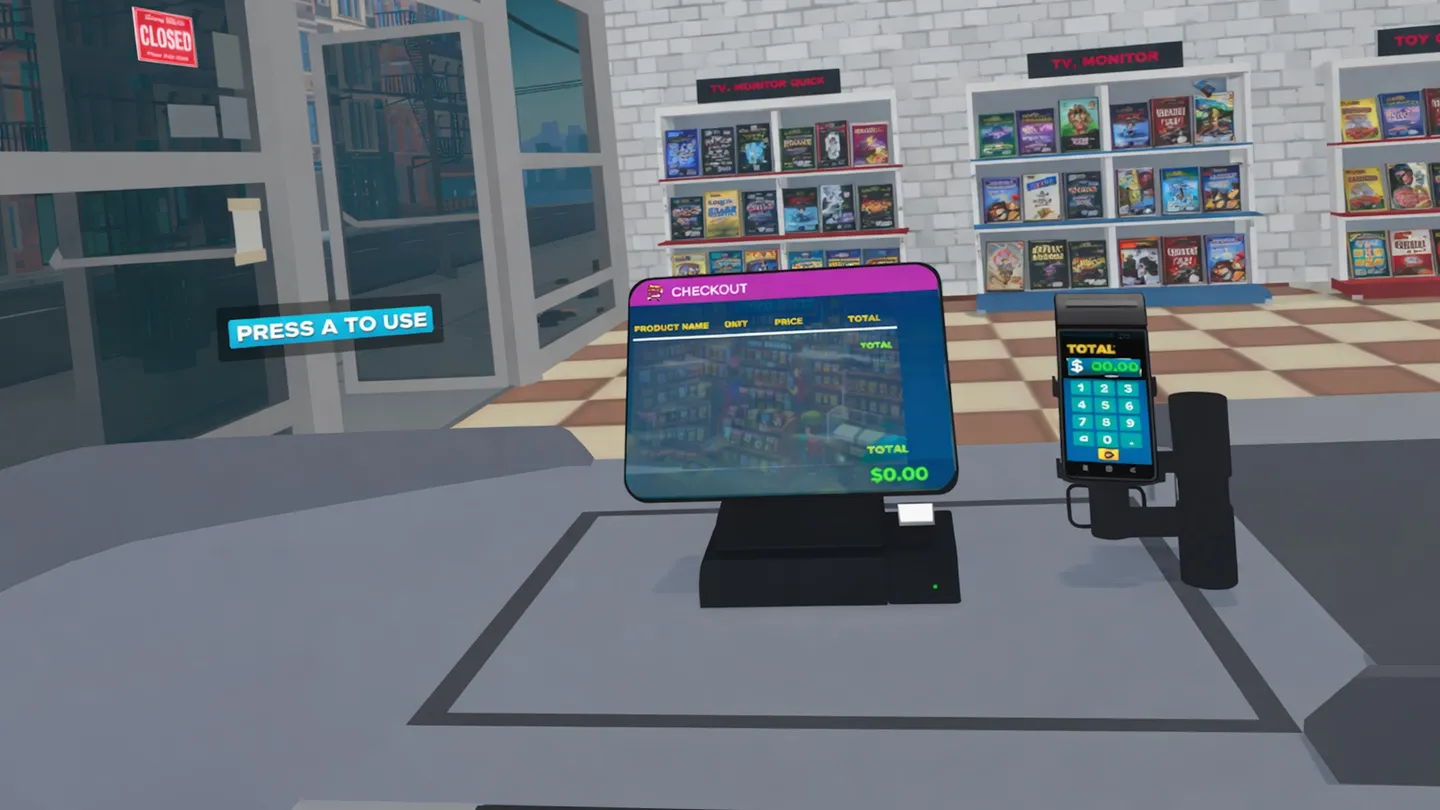 Meta Quest 游戏《复古录像带商店模拟器》Retro Video Store Simulator 2